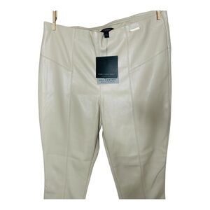 Marc New York Off-White Leather Pants
